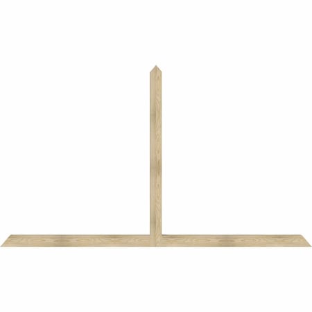 Ekena Millwork Portland Rough Sawn Timber Gable Bracket, Douglas Fir, 108"W x 63"H x 4"D x 4"F, 14/12 Pitch GBW108X63X0404POR00RDF